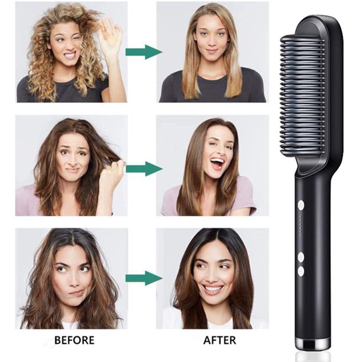 6168 Hqt-909B Hair Straightener Used While Massaging Hair Scalps And Head. DeoDap 6168 Hqt-909B Hair Straightener Used While Massaging Hair Scalps And Head. DeoDap